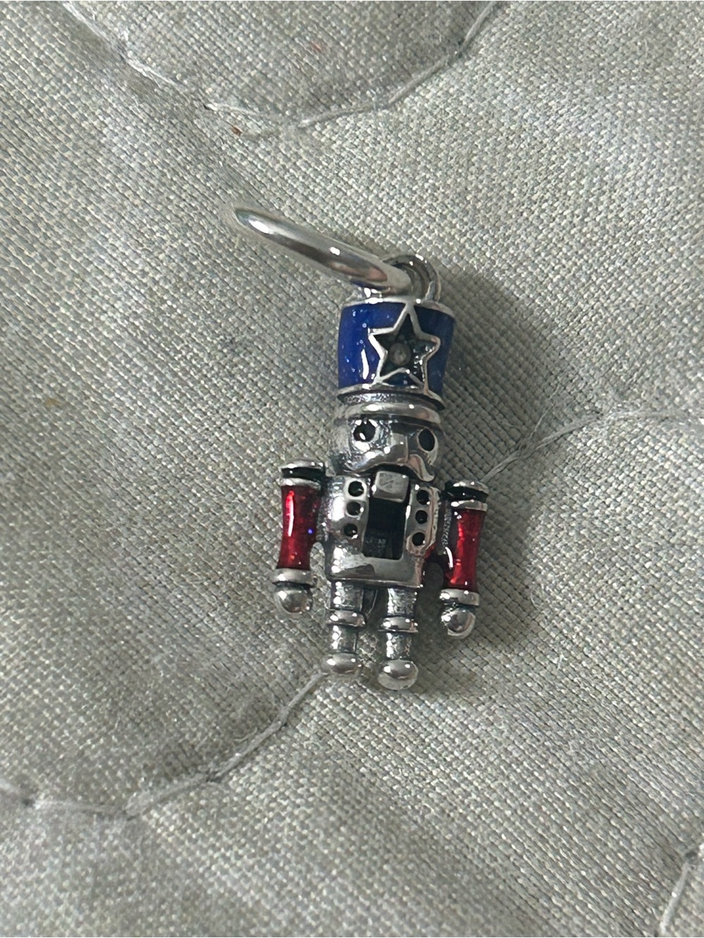 Pandora Red and Blue Nutcracker Dangle Charm